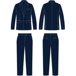 Custom royal blue men's suit design 2 buttons suit suit receptionist uniform hotel receptionist catering uniform HL031 Custom royal blue men's suit design 2 buttons suit suit receptionist uniform hotel receptionist catering uniform HL031